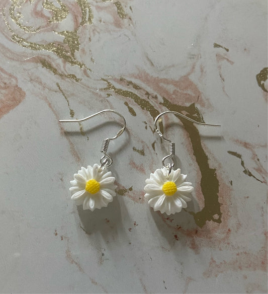 Daisy Earrings - Sterling Silver Hooks